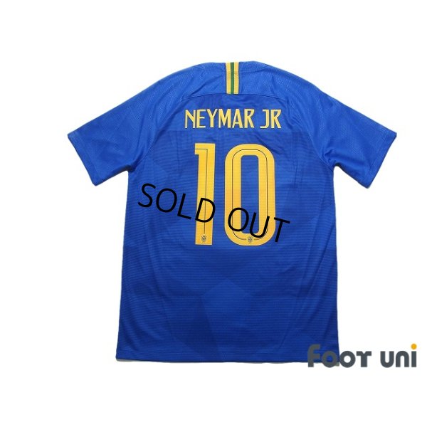 Photo2: Brazil 2018 Away Shirt #10 Neymar Jr