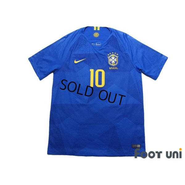 Photo1: Brazil 2018 Away Shirt #10 Neymar Jr