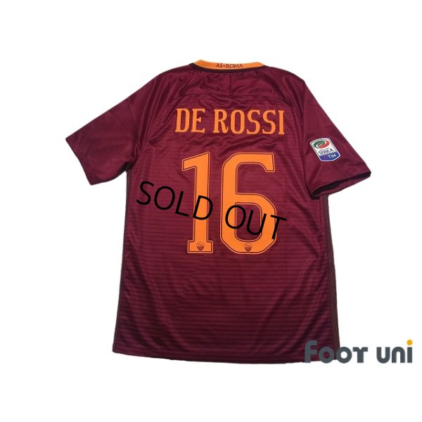 Photo2: AS Roma 2016-2017 Home Shirt #16 Daniele De Rossi Lega Calcio Patch/Badge