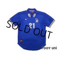 Italy Euro 1996 Home Shirt #21 Gianfranco Zola