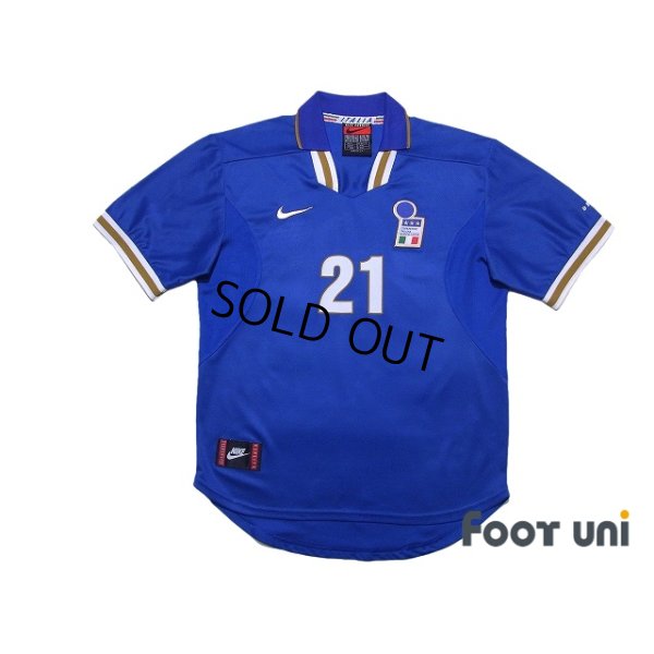 Photo1: Italy Euro 1996 Home Shirt #21 Gianfranco Zola