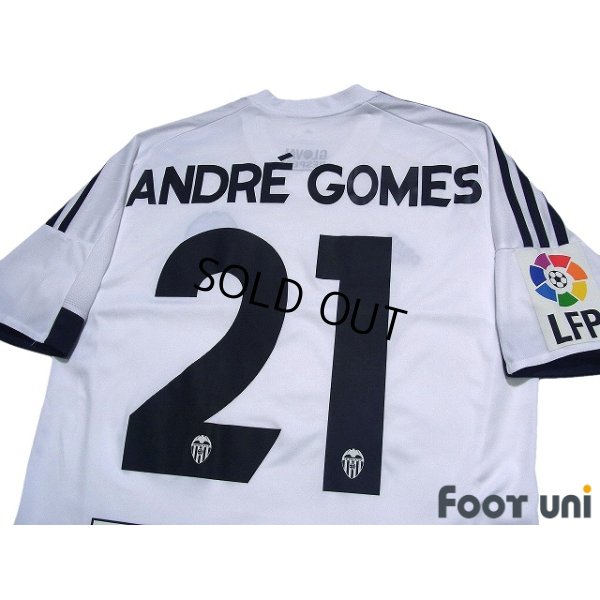 Photo4: Valencia 2015-2016 Home Shirt #21 Andre Gomes LFP Patch/Badge