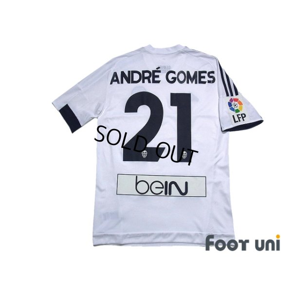 Photo2: Valencia 2015-2016 Home Shirt #21 Andre Gomes LFP Patch/Badge