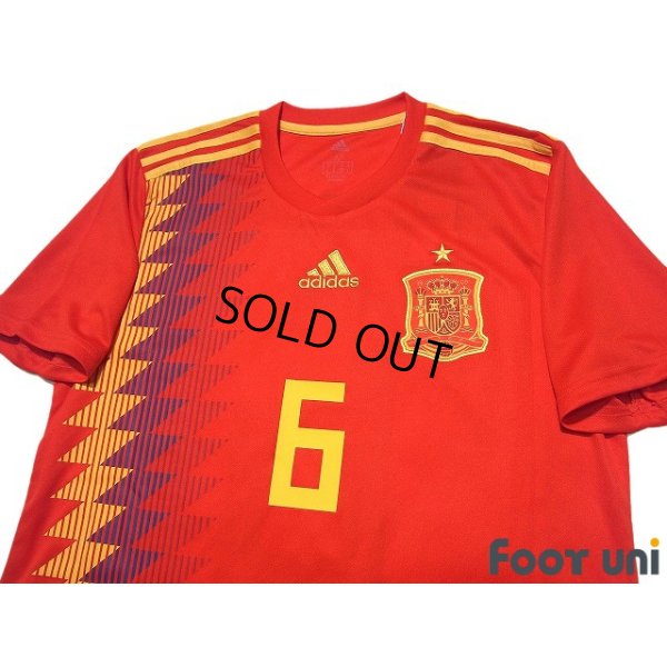 Photo3: Spain 2018 Home Shirt #6 Andres Iniesta w/tags