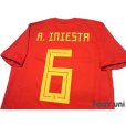 Photo4: Spain 2018 Home Shirt #6 Andres Iniesta w/tags