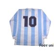 Photo2: Argentina 1986 Home Reprint Long Sleeve Shirt #10 (2)