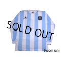Argentina 1986 Home Reprint Long Sleeve Shirt #10