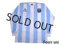 Argentina 1986 Home Reprint Long Sleeve Shirt #10