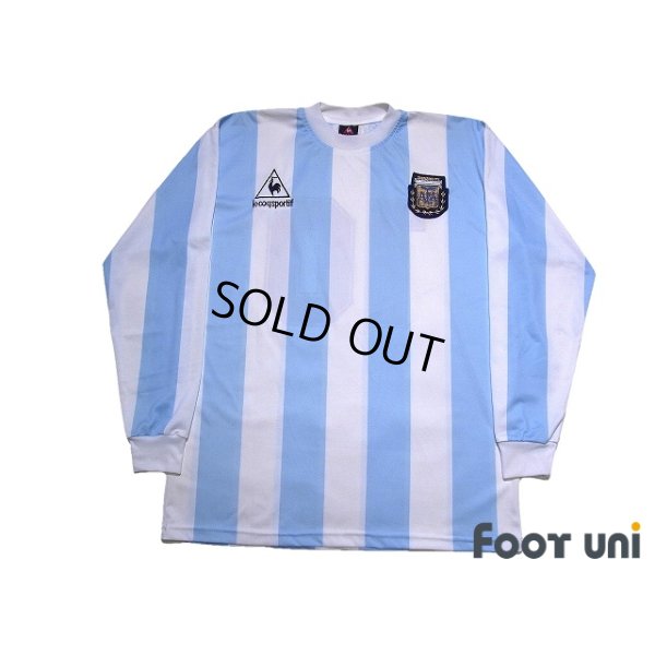 Photo1: Argentina 1986 Home Reprint Long Sleeve Shirt #10