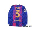 Photo2: FC Barcelona 2021-2022 Third Authentic Shirt #3 Gerard Pique Champions League Patch/Badge Shorts Set (2)