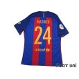 Photo2: FC Barcelona 2016-2017 Home Authentic Shirt #24 Jeremy Mathieu Super Copa Patch/Badg (2)