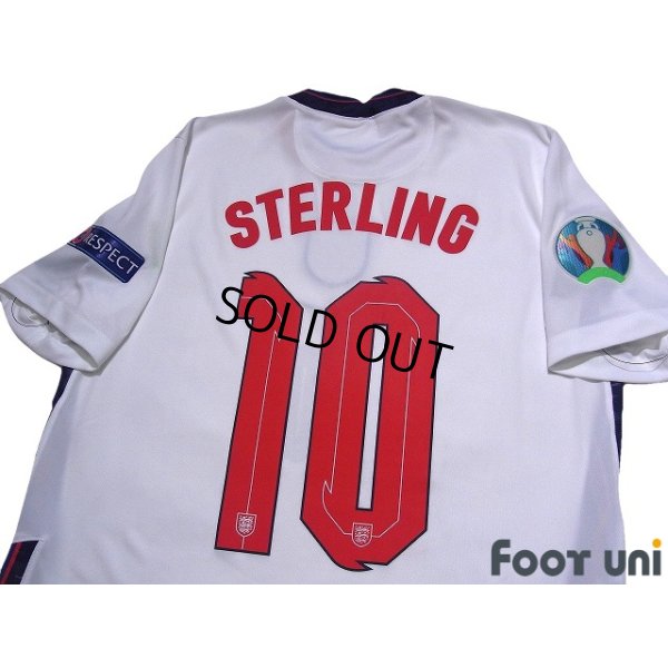 Photo4: England 2020-2021 Home Shirt #10 Raheem Sterling Euro2020 Patch/Badge w/tags