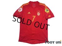 Spain Euro 2004 Home Authentic Shirt #7 Raul UEFA Euro 2004 Patch/Badge UEFA Fair Play Patch/Badge