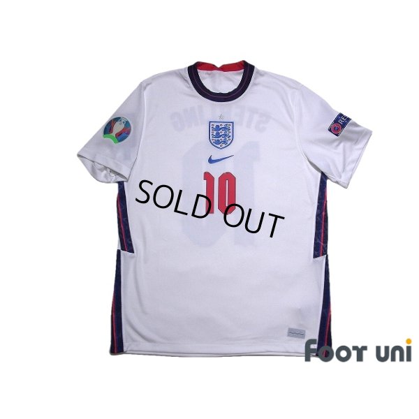 Photo1: England 2020-2021 Home Shirt #10 Raheem Sterling Euro2020 Patch/Badge w/tags