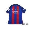 Photo1: FC Barcelona 2016-2017 Home Authentic Shirt #24 Jeremy Mathieu Super Copa Patch/Badg (1)