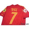 Photo4: Spain Euro 2004 Home Authentic Shirt #7 Raul UEFA Euro 2004 Patch/Badge UEFA Fair Play Patch/Badge