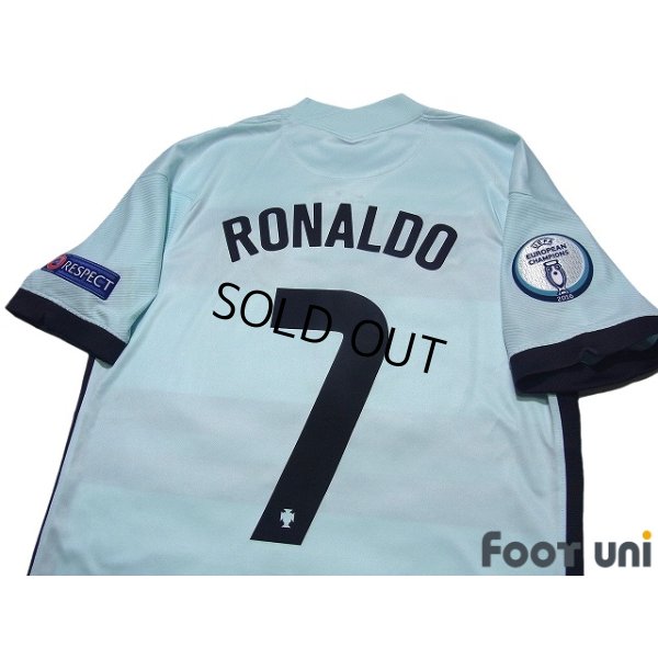 Photo4: Portugal Euro 2020-2021 Away Shirt #7 Cristiano Ronaldo Euro2016 Champions Patch/Badge w/tags