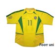 Photo1: Brazil 2002 Home Shirt #11 Ronaldinho 2002 FIFA World Cup Korea Japan Patch/Badge (1)