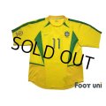 Brazil 2002 Home Shirt #11 Ronaldinho 2002 FIFA World Cup Korea Japan Patch/Badge