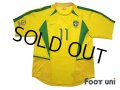 Brazil 2002 Home Shirt #11 Ronaldinho 2002 FIFA World Cup Korea Japan Patch/Badge