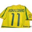 Photo4: Brazil 2002 Home Shirt #11 Ronaldinho 2002 FIFA World Cup Korea Japan Patch/Badge