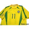 Photo3: Brazil 2002 Home Shirt #11 Ronaldinho 2002 FIFA World Cup Korea Japan Patch/Badge