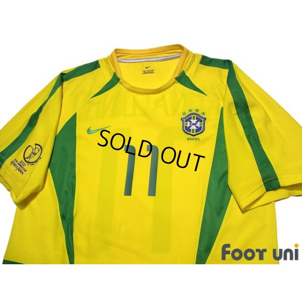 Photo3: Brazil 2002 Home Shirt #11 Ronaldinho 2002 FIFA World Cup Korea Japan Patch/Badge