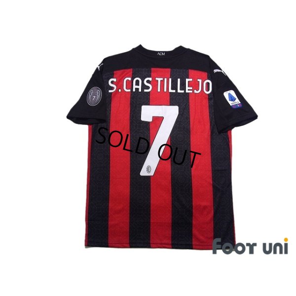 Photo2: AC Milan 2020-2021 Home Shirt #7 Samuel Castillejo Serie A Patch/Badge w/tags