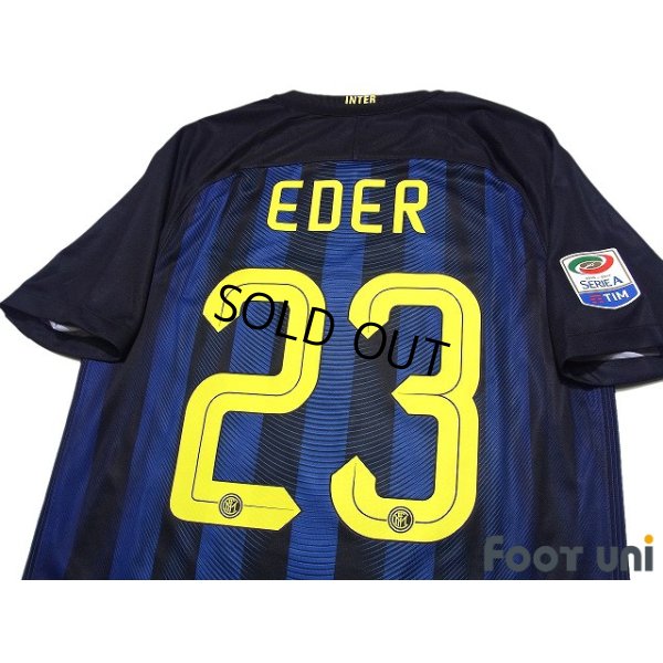 Photo4: Inter Milan 2016-2017 Home Shirt #23 Eder Citadin Martins w/tags