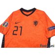 Photo3: Netherlands Euro 2020-2021 Home Shirt #21 Frenkie de Jong UEFA Euro 2020 Patch/Badge w/tags