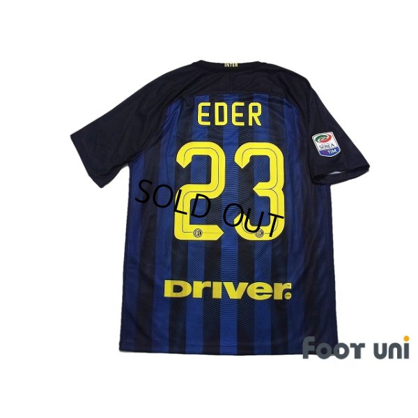 Photo2: Inter Milan 2016-2017 Home Shirt #23 Eder Citadin Martins w/tags