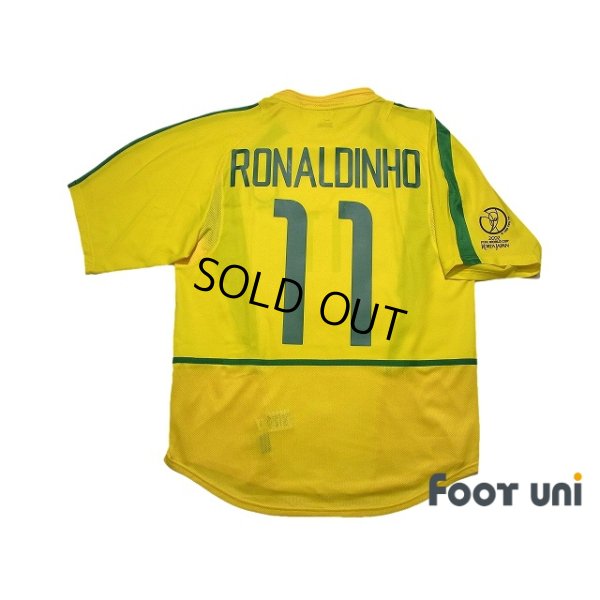 Photo2: Brazil 2002 Home Shirt #11 Ronaldinho 2002 FIFA World Cup Korea Japan Patch/Badge