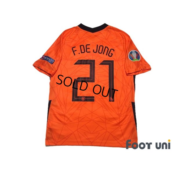 Photo2: Netherlands Euro 2020-2021 Home Shirt #21 Frenkie de Jong UEFA Euro 2020 Patch/Badge w/tags