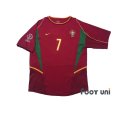 Photo1: Portugal 2002 Home Shirt #7 Luis Figo 2002 FIFA World Cup Korea/Japan Patch/Badge (1)