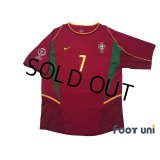 Portugal 2002 Home Shirt #7 Luis Figo 2002 FIFA World Cup Korea/Japan Patch/Badge