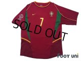 Portugal 2002 Home Shirt #7 Luis Figo 2002 FIFA World Cup Korea/Japan Patch/Badge