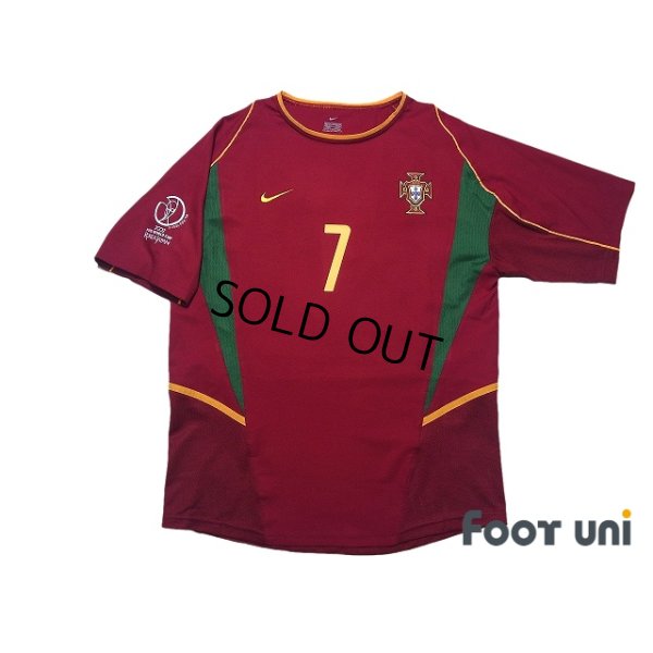 Photo1: Portugal 2002 Home Shirt #7 Luis Figo 2002 FIFA World Cup Korea/Japan Patch/Badge