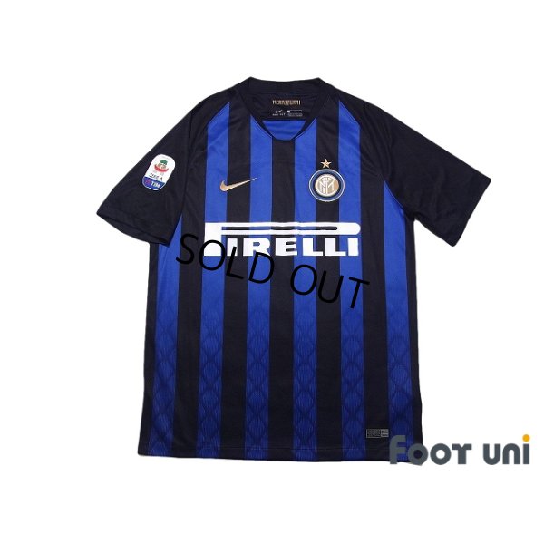 Photo1: Inter Milan 2018-2019 Home Shirt #9 Mauro Icardi Serie A Patch/Badge w/tags