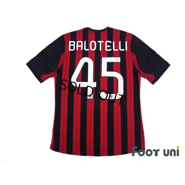 Photo2: AC Milan 2013-2014 Home Shirt #45 Mario Balotelli