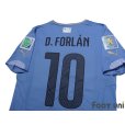 Photo4: Uruguay 2014 Home Shirt #10 Diego Forlan 2014 FIFA World Cup Brazil Patch/Badge w/tags