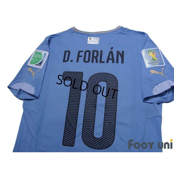 Photo4: Uruguay 2014 Home Shirt #10 Diego Forlan 2014 FIFA World Cup Brazil Patch/Badge w/tags