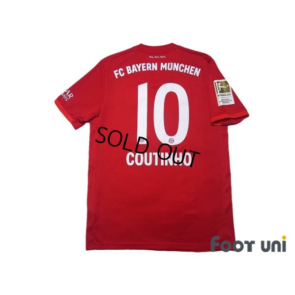 Photo2: Bayern Munich 2019-2020 Home Shirt #10 Coutinho Bundesliga Patch/Badge