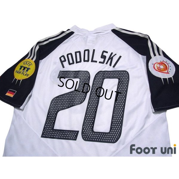 Photo4: Germany Euro 2004 Home Shirt #20 Lukas Podolski UEFA Euro 2004 Patch/Badge