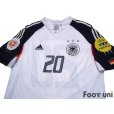 Photo3: Germany Euro 2004 Home Shirt #20 Lukas Podolski UEFA Euro 2004 Patch/Badge (3)