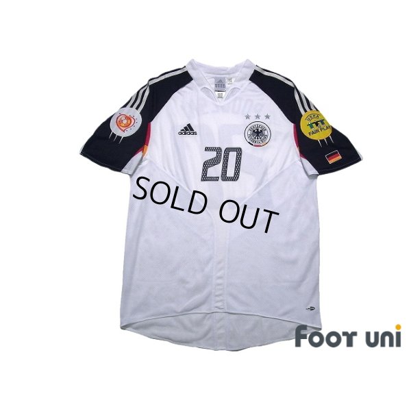 Photo1: Germany Euro 2004 Home Shirt #20 Lukas Podolski UEFA Euro 2004 Patch/Badge