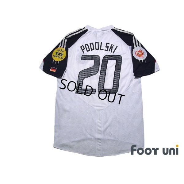 Photo2: Germany Euro 2004 Home Shirt #20 Lukas Podolski UEFA Euro 2004 Patch/Badge