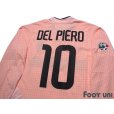 Photo4: Juventus 2003-2004 Away Long Sleeve Shirt #10 Alessandro Del Piero Calcio Patch/Badge w/tags