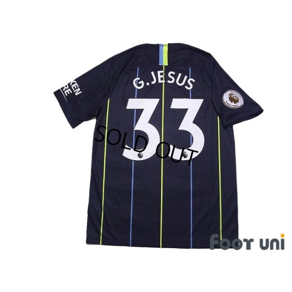 Photo2: Manchester City 2018-2019 Away Shirt #33 Gabriel Jesus Premier League Patch/Badge w/tags