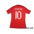 Photo2: England 2018 Away Authentic Shirt #10 Raheem Sterling FIFA World Cup 2018 Russia Patch/Badge (2)