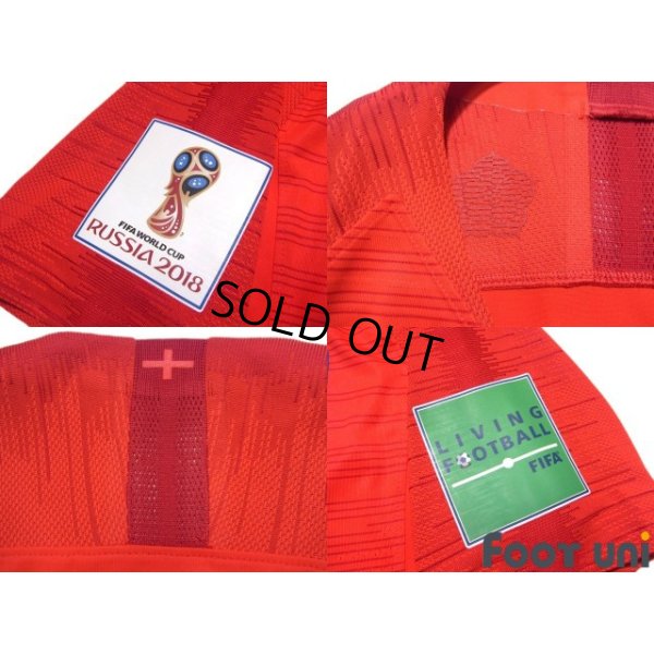 Photo7: England 2018 Away Authentic Shirt #10 Raheem Sterling FIFA World Cup 2018 Russia Patch/Badge